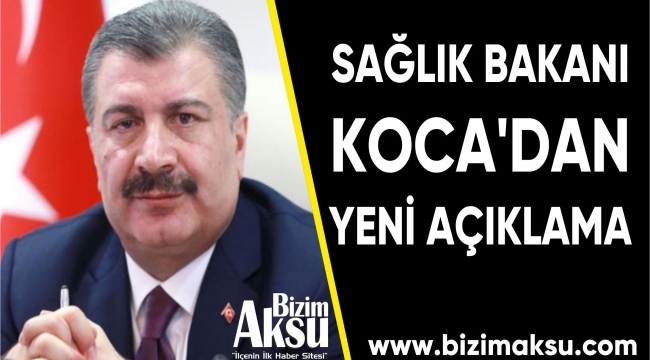 SAĞLIK BAKANI KOCA ACI HABERİ VERDİ