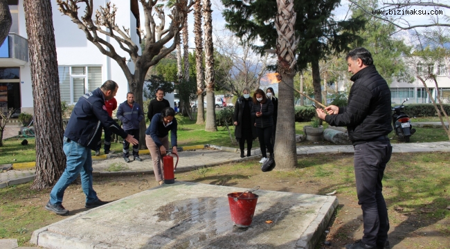 Antalya Büyükşehir Belediyesi yangın tatbikatı gerçekleştirdi