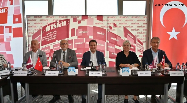 ANSİAD BAŞKAN’I, SİYASİ PARTİLERLE TEMAS KAPSAMINDA ALİ BABACAN’I KONUK ETTİ