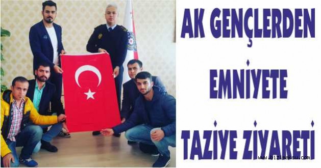 AK GENÇLERDEN İLÇE EMNİYET MÜDÜRÜNE TAZİYE ZİYARETİ