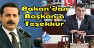 BAKAN ÇELİK’TEN YILDIRIM’A TEŞEKKÜR